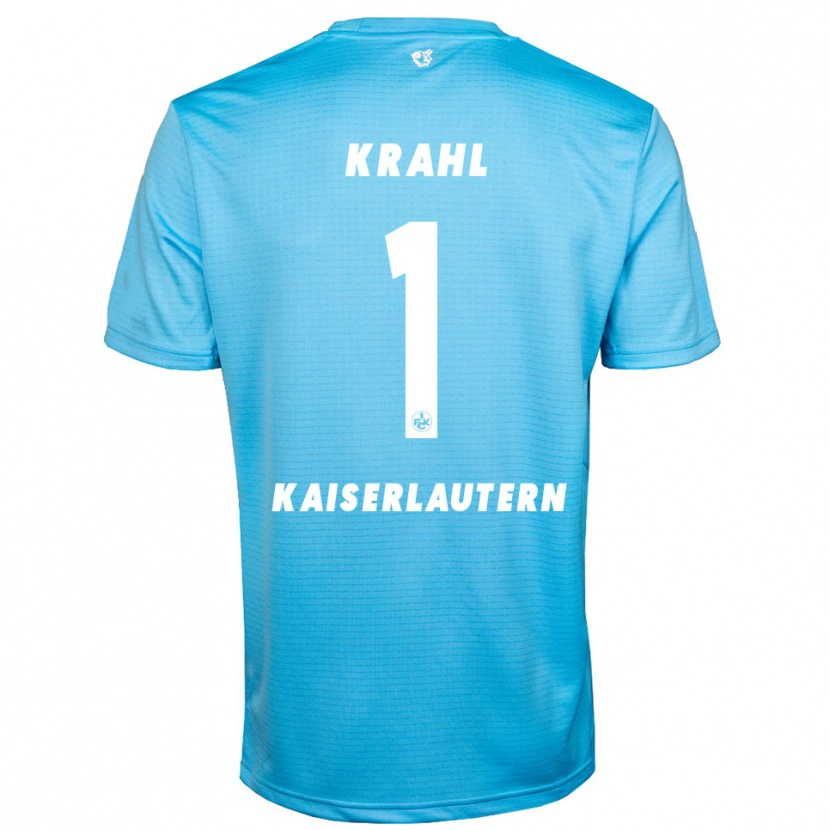 Danxen Bambino Julian Krahl #1 Maglia Gara Portiere Azzurro Bianco 2025/26 Maglietta