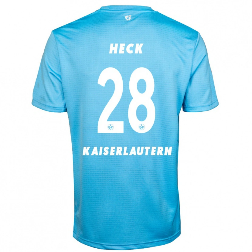 Danxen Bambino Fabian Heck #28 Maglia Gara Portiere Azzurro Bianco 2025/26 Maglietta