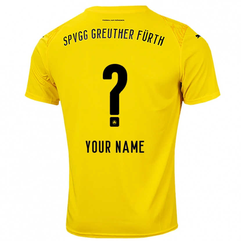 Danxen Bambino SpVgg Greuther Fürth Maglia Gara Portiere Giallo Nero 2025/26 Maglietta
