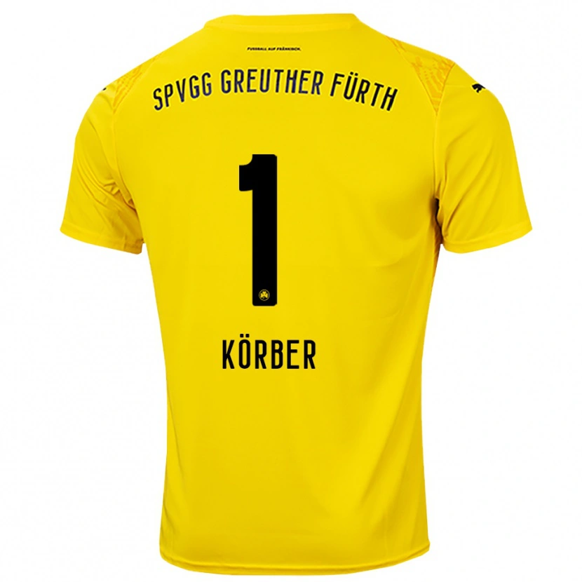 Danxen Bambino Nils Körber #1 Maglia Gara Portiere Giallo Nero 2025/26 Maglietta