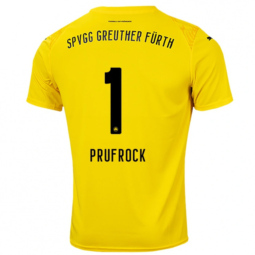 Danxen Bambino Silas Prüfrock #1 Maglia Gara Portiere Giallo Nero 2025/26 Maglietta