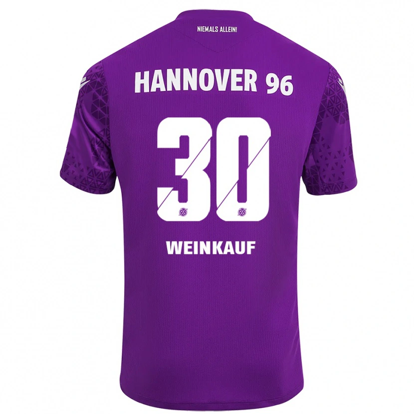 Danxen Bambino Leo Weinkauf #30 Maglia Gara Portiere Bianco Viola 2025/26 Maglietta