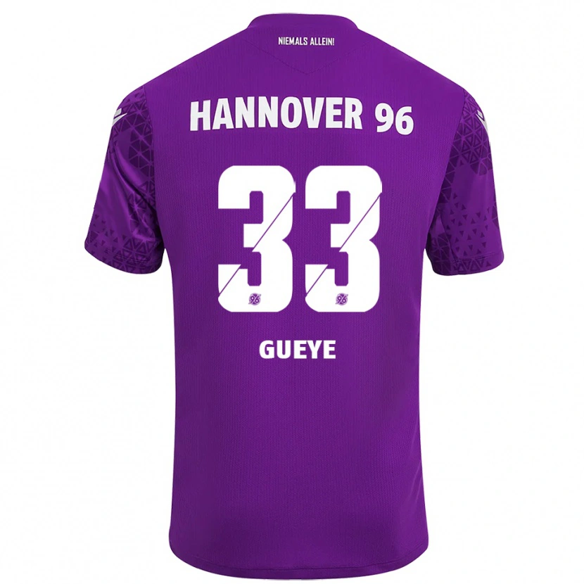 Danxen Bambino Abdoulaye Gueye #33 Maglia Gara Portiere Bianco Viola 2025/26 Maglietta