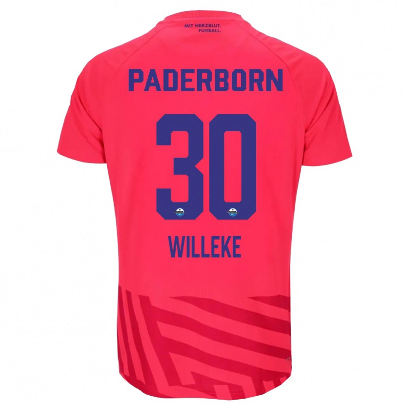 Danxen Bambino Nico Willeke #30 Maglia Gara Portiere Nero Rosso 2025/26 Maglietta