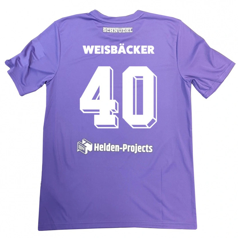Danxen Bambino Maximilian Weisbäcker #40 Maglia Gara Portiere Bianco Viola 2025/26 Maglietta