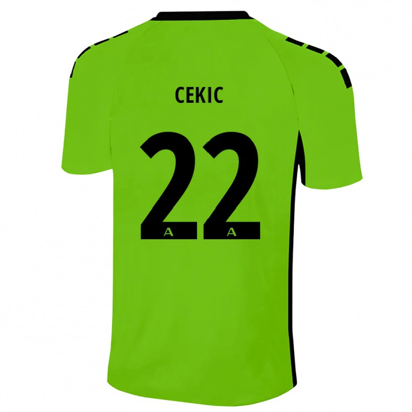 Danxen Bambino Adnan Cekic #22 Maglia Gara Portiere Verde Erba Nero 2025/26 Maglietta