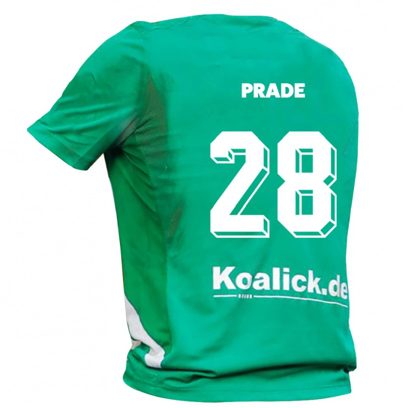 Danxen Bambino Adrian Prade #28 Maglia Gara Portiere Bianco Verde 2025/26 Maglietta