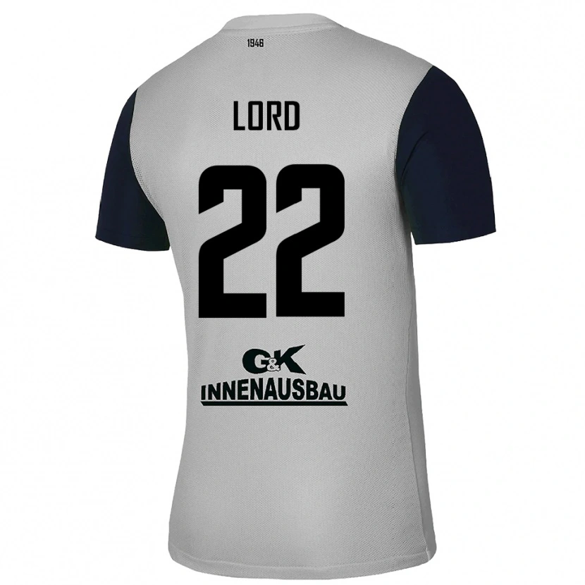 Danxen Bambino Louis Lord #22 Maglia Gara Portiere Grigio Nero 2025/26 Maglietta