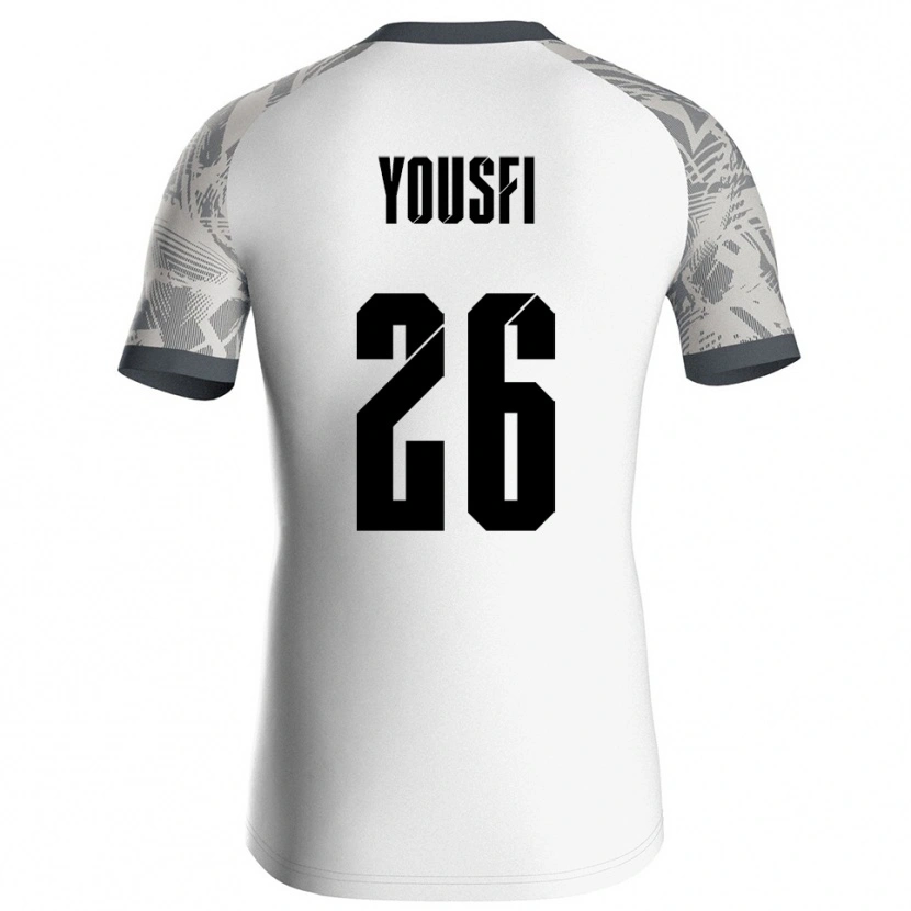 Danxen Bambino Elias Yousfi #26 Maglia Gara Portiere Bianco Grigio 2025/26 Maglietta