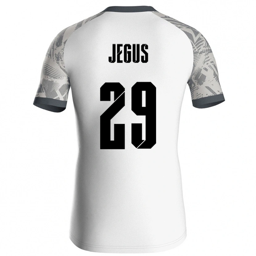 Danxen Bambino Leonard Jegus #29 Maglia Gara Portiere Bianco Grigio 2025/26 Maglietta