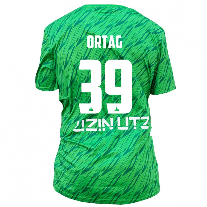 Danxen Bambino Christian Ortag #39 Maglia Gara Portiere Verde Rosso 2025/26 Maglietta