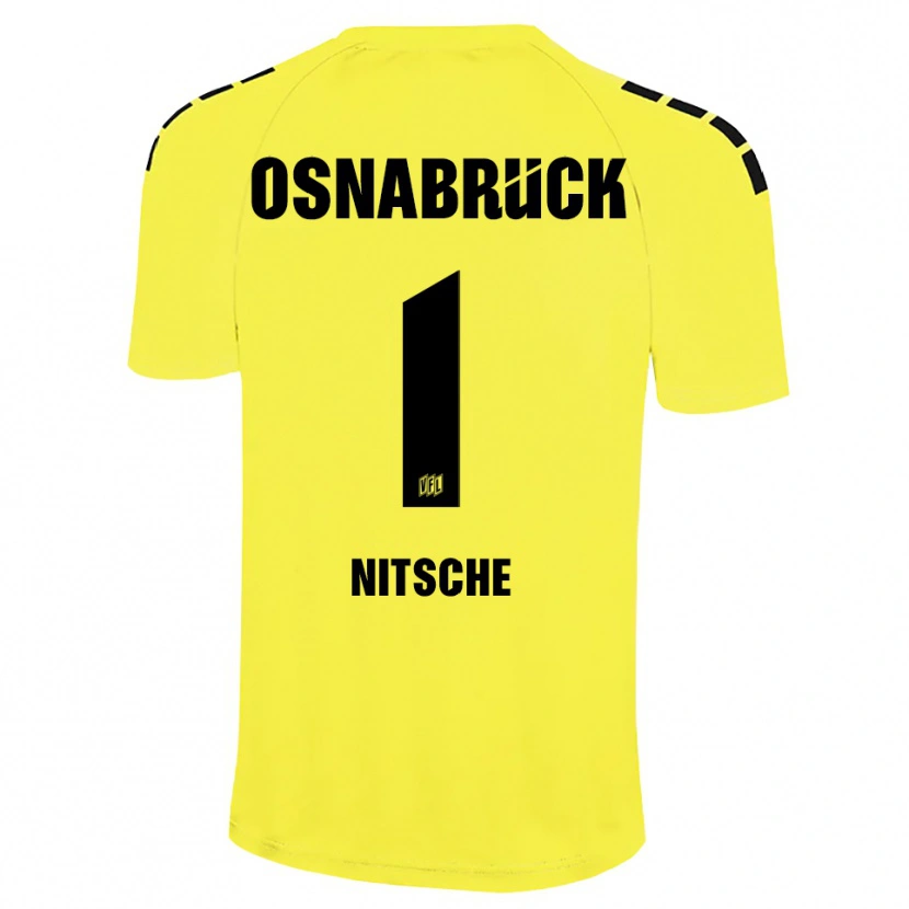 Danxen Bambino Till Nitsche #1 Maglia Gara Portiere Giallo Nero 2025/26 Maglietta