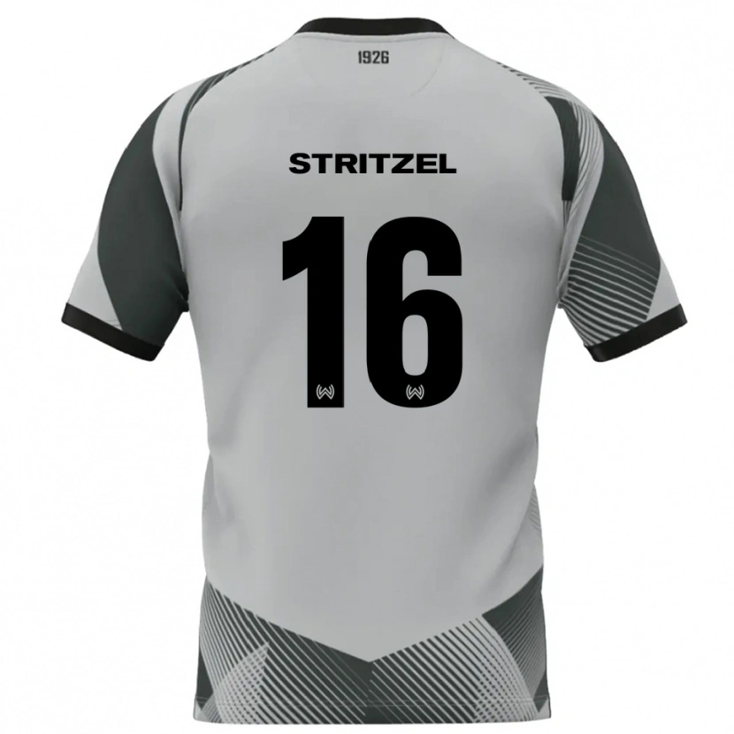 Danxen Bambino Florian Stritzel #16 Maglia Gara Portiere Bianco Grigio Chiaro 2025/26 Maglietta
