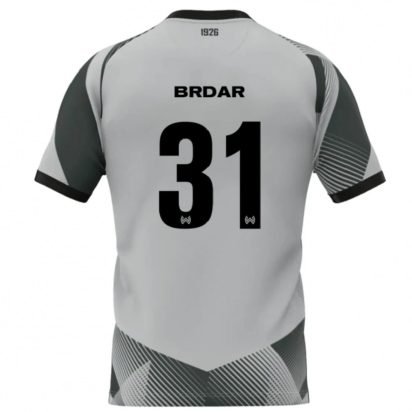 Danxen Bambino Noah Brdar #31 Maglia Gara Portiere Bianco Grigio Chiaro 2025/26 Maglietta
