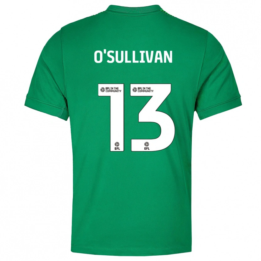 Danxen Bambino William O'Sullivan #13 Maglia Gara Portiere Verde Bianco 2025/26 Maglietta