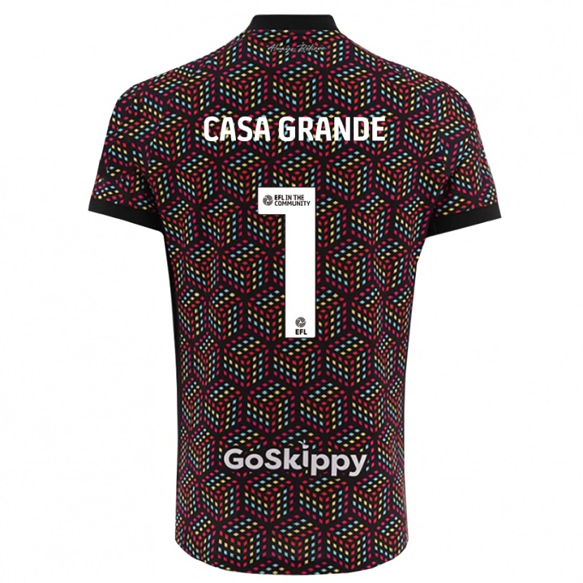 Danxen Bambino Josey Casa-Grande #1 Maglia Gara Portiere Nero Bianco 2025/26 Maglietta