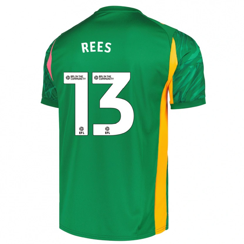 Danxen Bambino Harvey Rees #13 Maglia Gara Portiere Verde Rosa 2025/26 Maglietta