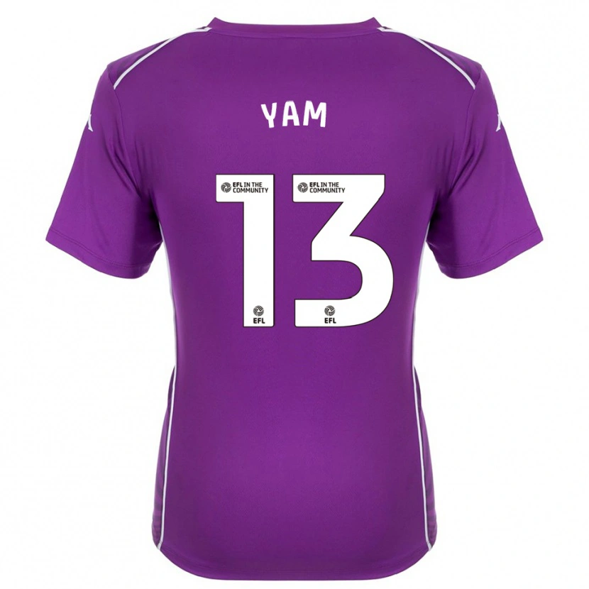Danxen Bambino Callum Yam #13 Maglia Gara Portiere Viola Bianco 2025/26 Maglietta