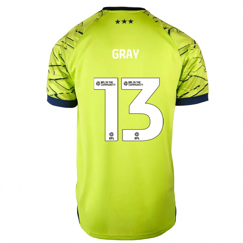 Danxen Bambino Henry Gray #13 Maglia Gara Portiere Verde Giallo 2025/26 Maglietta
