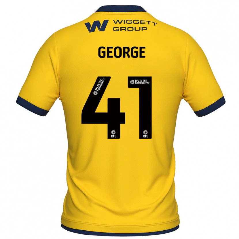 Danxen Bambino George Evans #41 Maglia Gara Portiere Giallo Nero 2025/26 Maglietta
