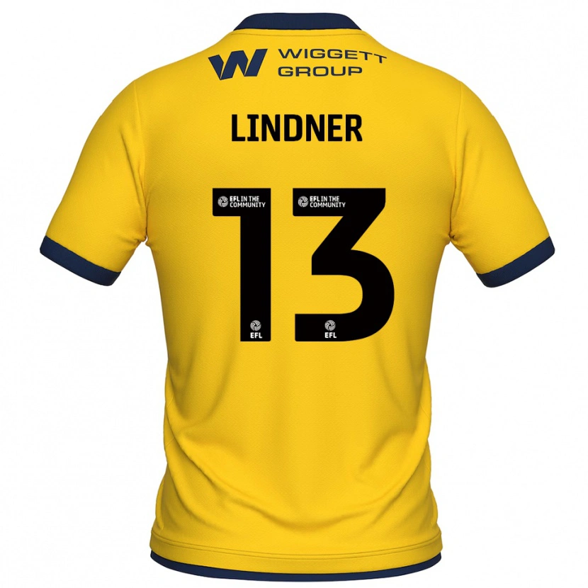 Danxen Bambino Caspar Lindner #13 Maglia Gara Portiere Giallo Nero 2025/26 Maglietta