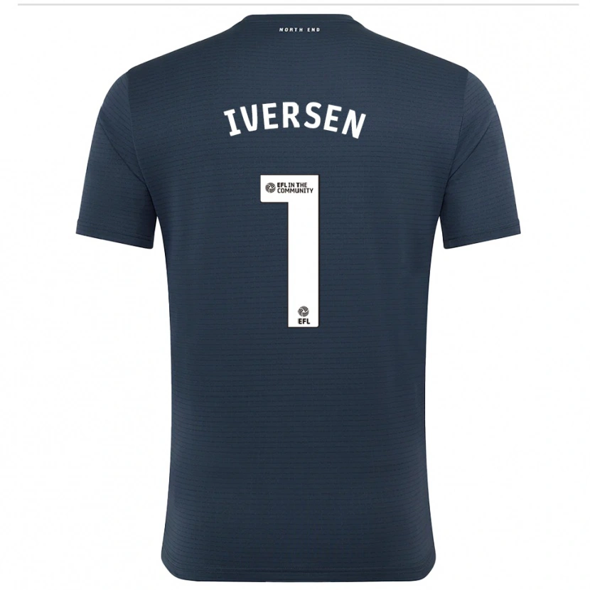 Danxen Bambino Daniel Iversen #1 Maglia Gara Portiere Nero Bianco 2025/26 Maglietta