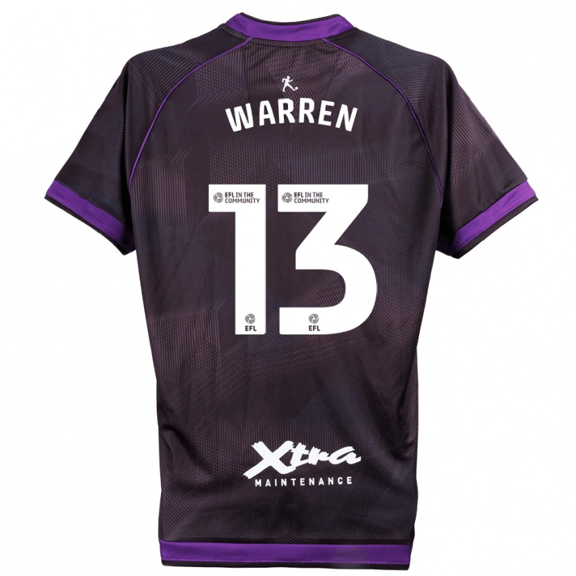 Danxen Bambino Charlie Warren #13 Maglia Gara Portiere Viola Bianco 2025/26 Maglietta