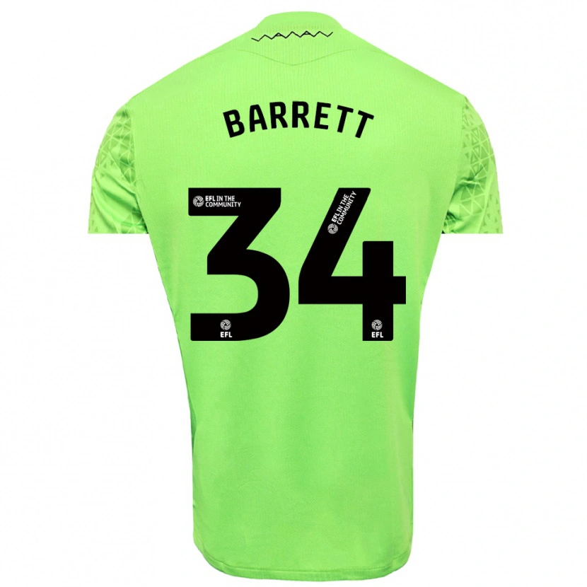 Danxen Bambino Killian Barrett #34 Maglia Gara Portiere Nero Lime 2025/26 Maglietta
