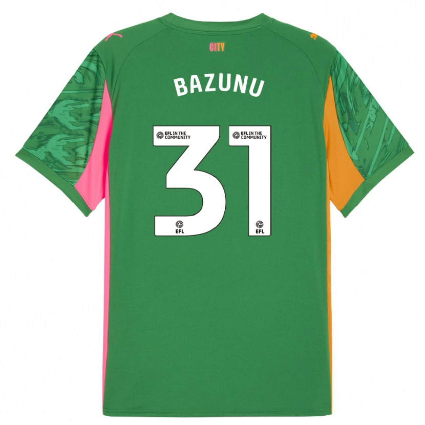 Danxen Bambino Gavin Bazunu #31 Maglia Gara Portiere Verde Arancione 2025/26 Maglietta