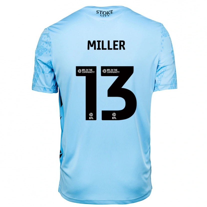 Danxen Bambino Tom Miller #13 Maglia Gara Portiere Azzurro Nero 2025/26 Maglietta