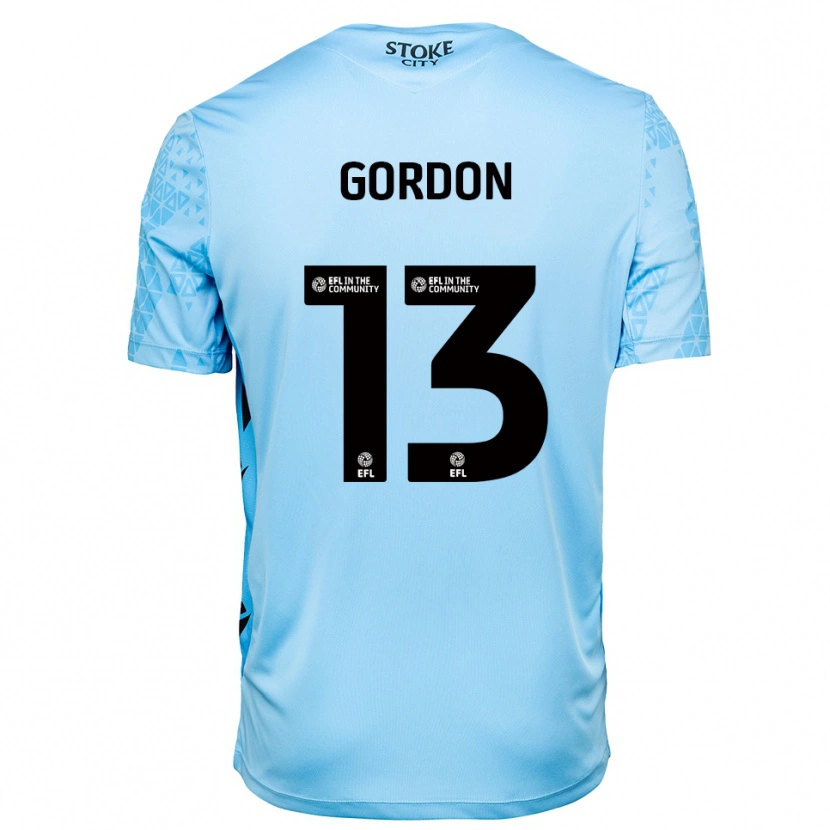 Danxen Bambino Jonathon Gordon #13 Maglia Gara Portiere Azzurro Nero 2025/26 Maglietta