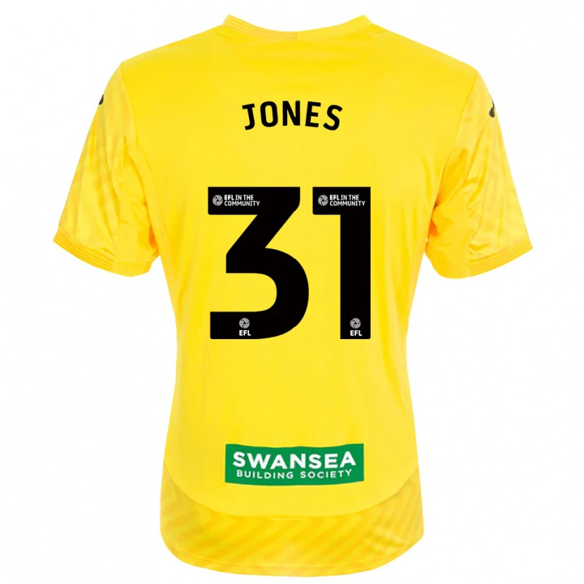 Danxen Bambino Verity Jones #31 Maglia Gara Portiere Giallo Nero 2025/26 Maglietta