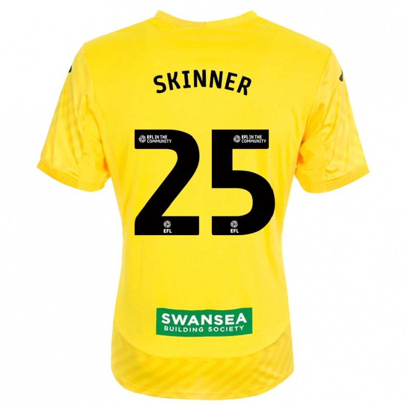 Danxen Bambino Claire Skinner #25 Maglia Gara Portiere Giallo Nero 2025/26 Maglietta