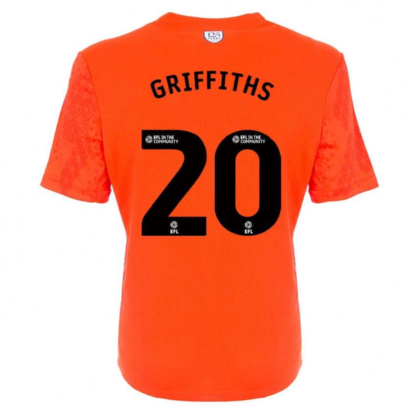 Danxen Bambino Josh Griffiths #20 Maglia Gara Portiere Nero Arancio 2025/26 Maglietta