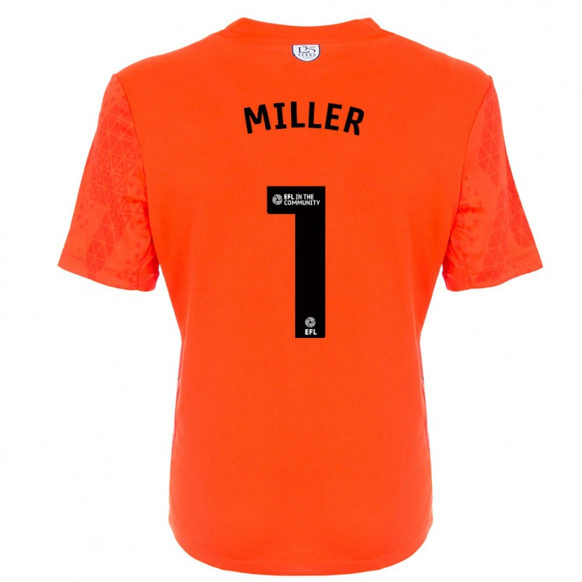 Danxen Bambino Anna Miller #1 Maglia Gara Portiere Nero Arancio 2025/26 Maglietta