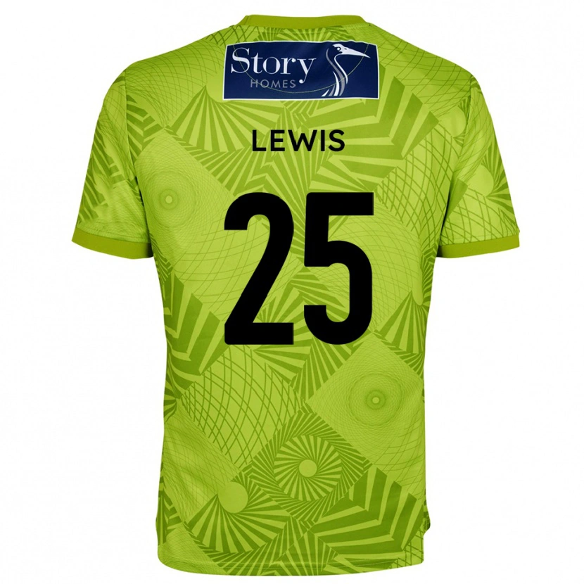 Danxen Bambino Harry Lewis #25 Maglia Gara Portiere Verde Giallo 2025/26 Maglietta