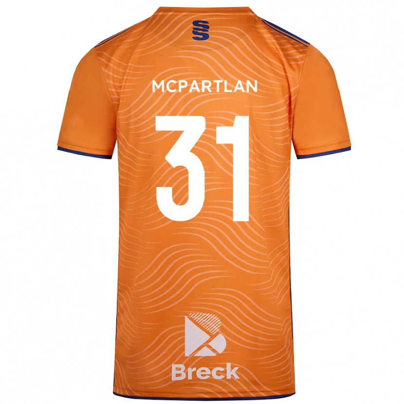 Danxen Bambino Cian McPartlan #31 Maglia Gara Portiere Nero Arancio 2025/26 Maglietta