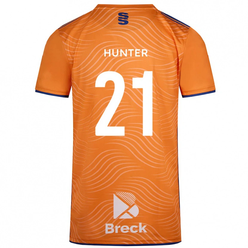 Danxen Bambino Megan Hunter #21 Maglia Gara Portiere Nero Arancio 2025/26 Maglietta