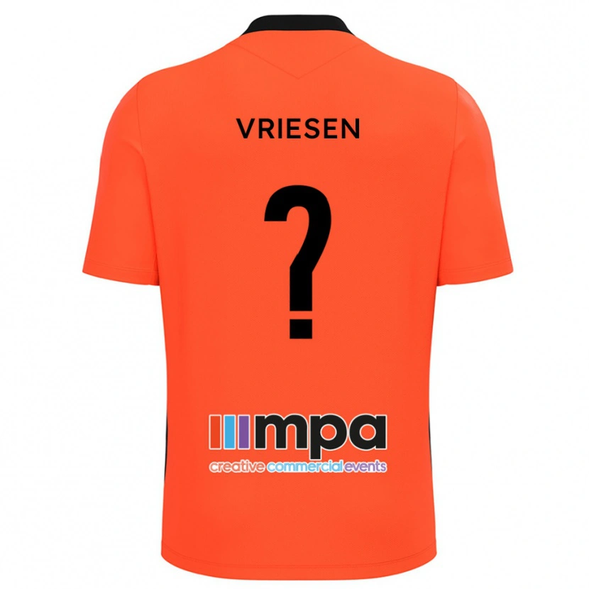 Danxen Bambino Fabian Vriesen #0 Maglia Gara Portiere Arancione Nero 2025/26 Maglietta