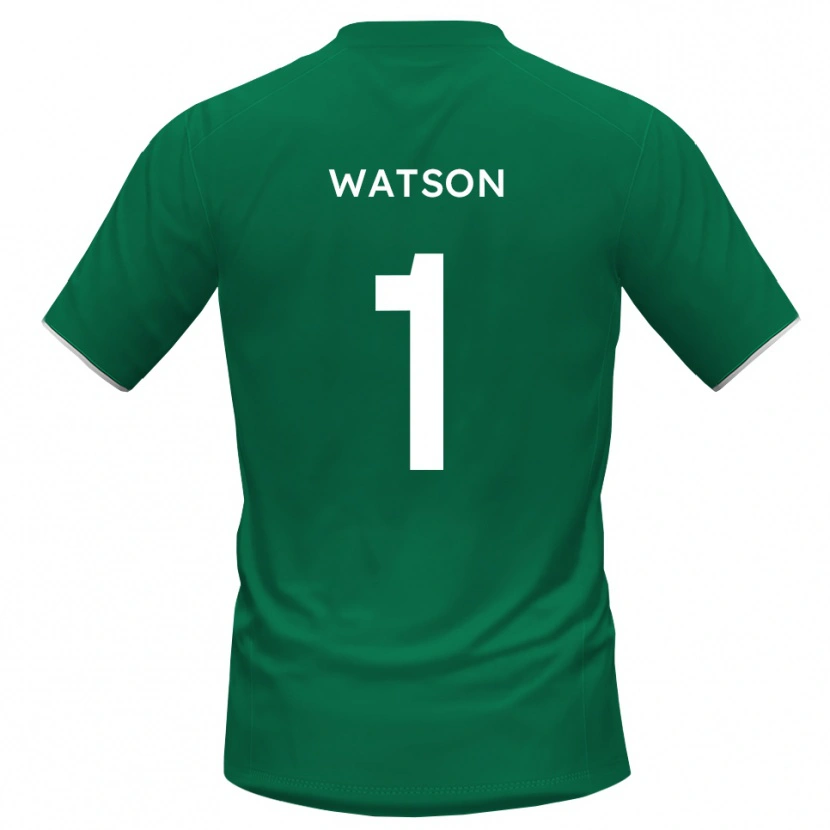 Danxen Bambino Rory Watson #1 Maglia Gara Portiere Verde Bianco 2025/26 Maglietta