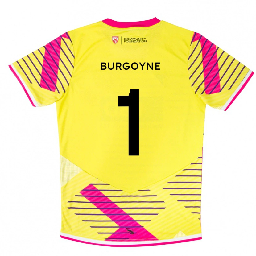 Danxen Bambino Harry Burgoyne #1 Maglia Gara Portiere Giallo Rosa 2025/26 Maglietta