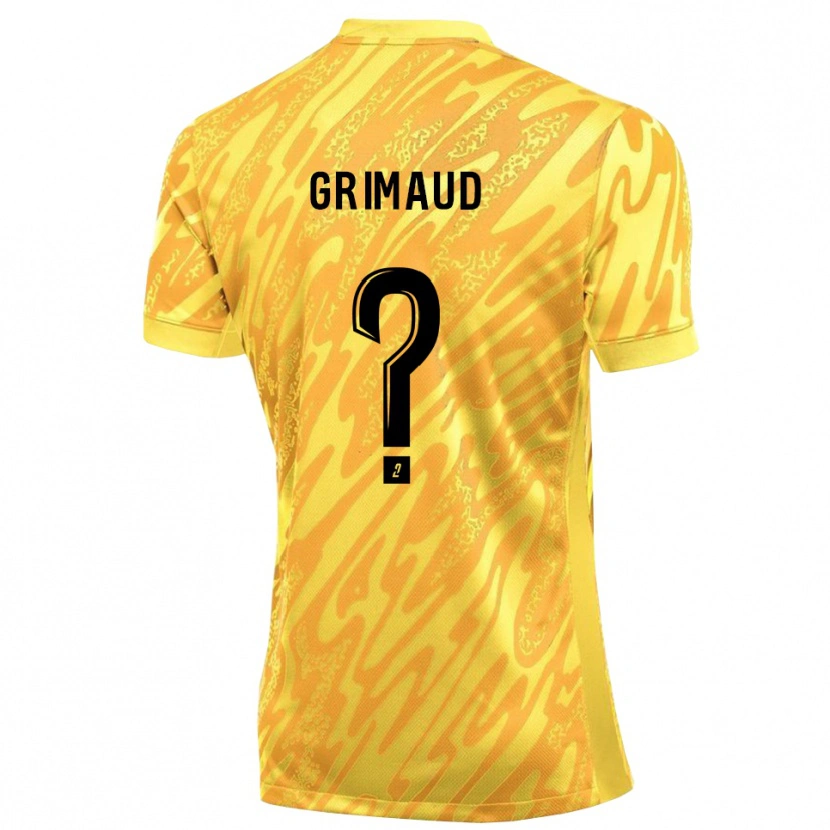 Danxen Bambino Charles Grimaud #0 Maglia Gara Portiere Arancio Giallo 2025/26 Maglietta