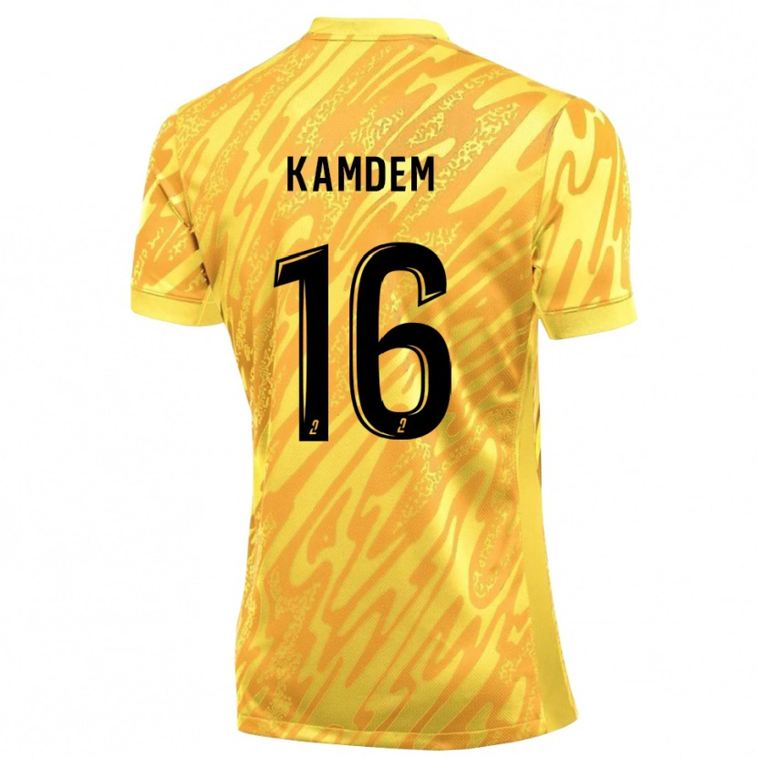 Danxen Bambino Kevin Kamdem #16 Maglia Gara Portiere Arancio Giallo 2025/26 Maglietta