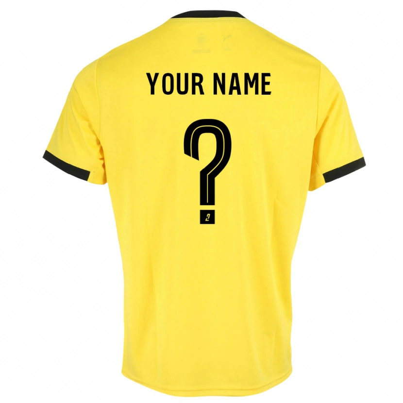 Danxen Bambino Troyes AC Maglia Gara Portiere Nero Giallo 2025/26 Maglietta