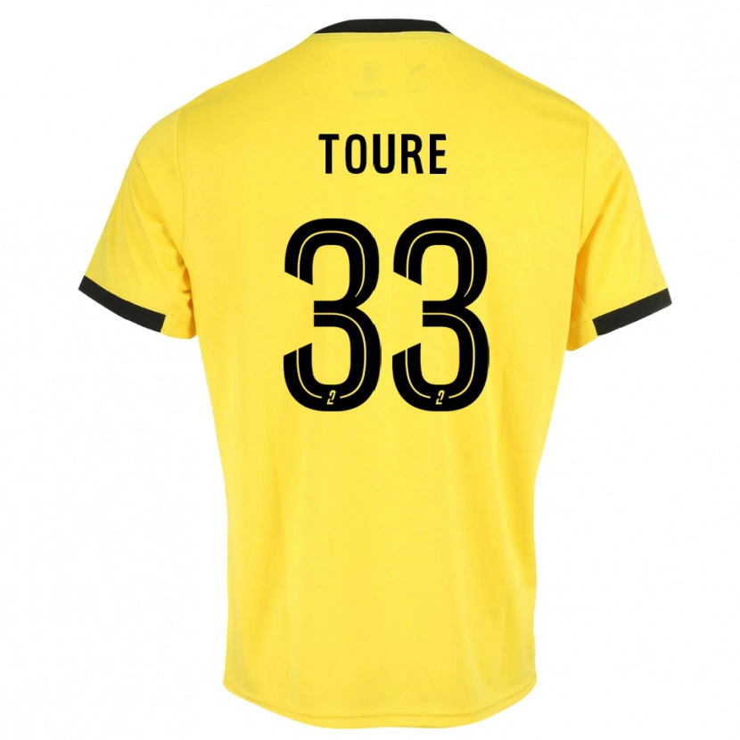 Danxen Bambino Almami Touré #33 Maglia Gara Portiere Nero Giallo 2025/26 Maglietta