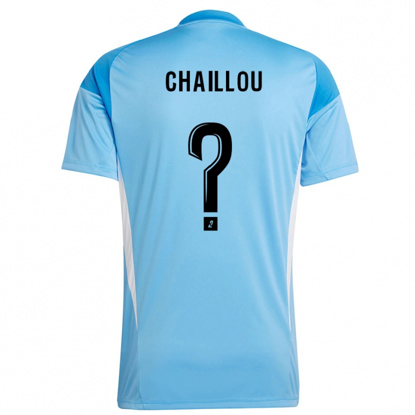 Danxen Bambino Victor Chaillou #0 Maglia Gara Portiere Bianco Cielo 2025/26 Maglietta