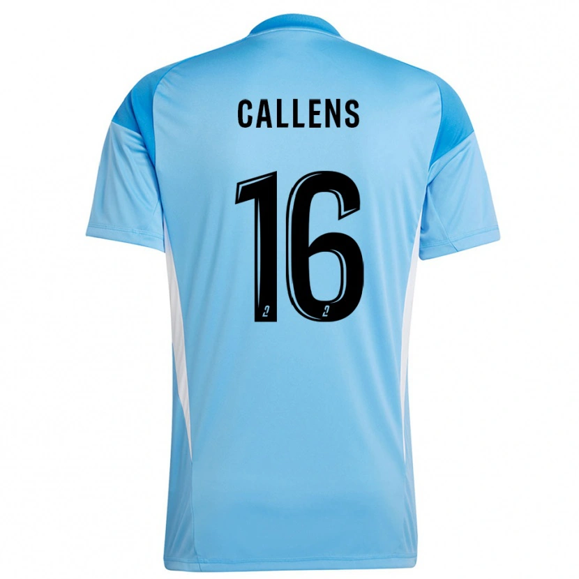 Danxen Bambino Thomas Callens #16 Maglia Gara Portiere Bianco Cielo 2025/26 Maglietta