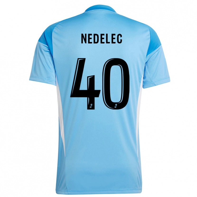 Danxen Bambino Aymerick Nedelec #40 Maglia Gara Portiere Bianco Cielo 2025/26 Maglietta