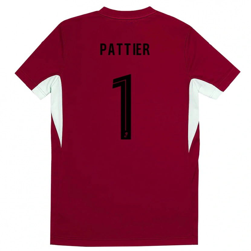 Danxen Bambino Maxime Pattier #1 Maglia Gara Portiere Nero Rosso 2025/26 Maglietta