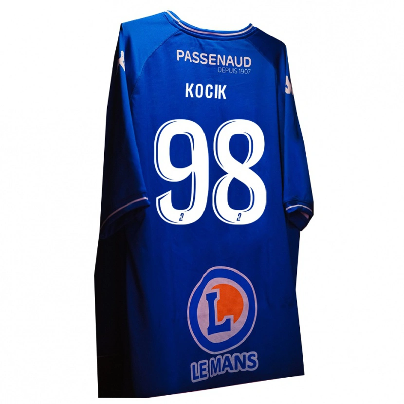 Danxen Bambino Nicolas Kocik #98 Maglia Gara Portiere Bianco Blu Reale 2025/26 Maglietta